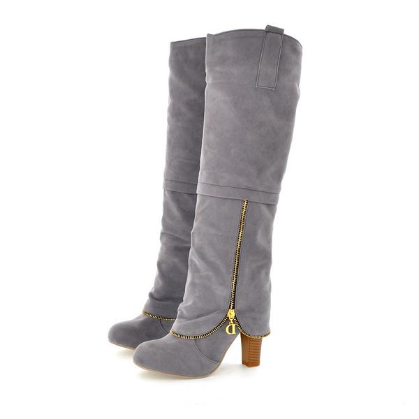 high heel grey boots winter toe chains chunky high heel grey suede knee high heel grey boots winter toe chains chunky high heel grey suede knee