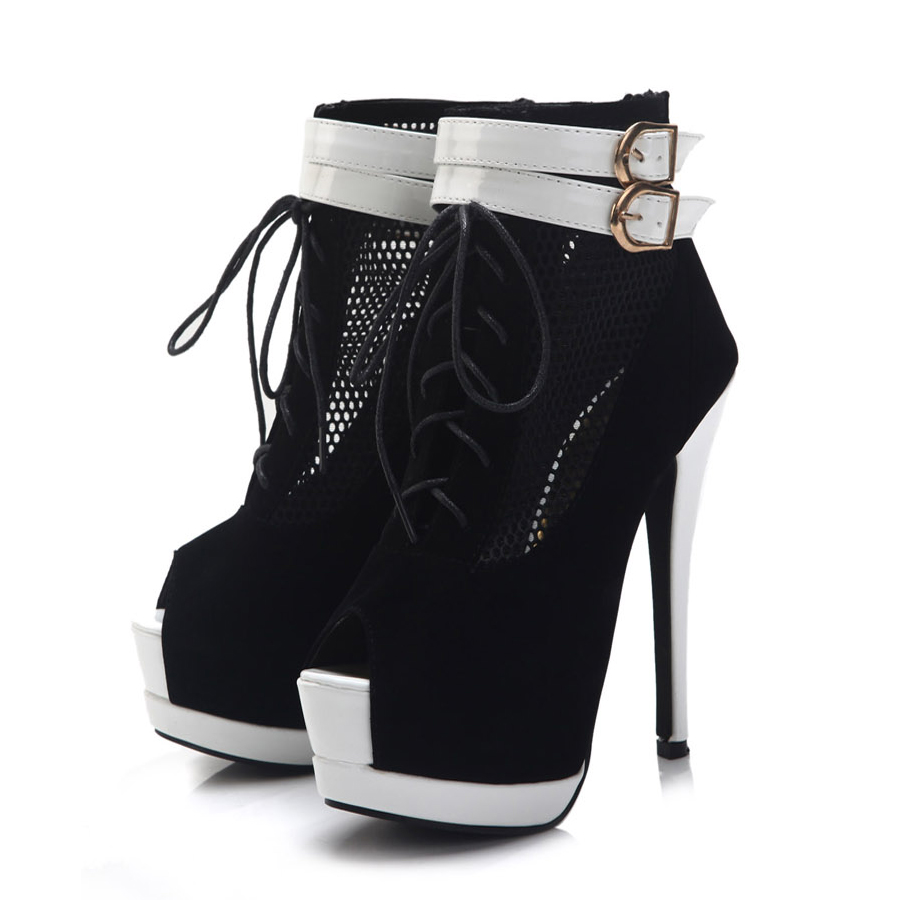 white high heels lace up