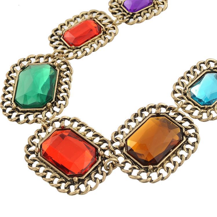 Fashion Colorful Metal Necklace_Necklace_Jewellery_Cheap Clothes,Cheap Shoes Online,Wholesale