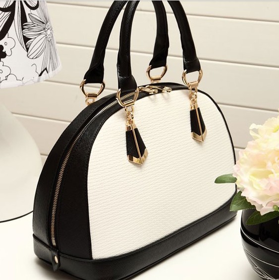 Fashion Patchwork Zipper White PU Clutches Bag_Clutches Bags_Bags