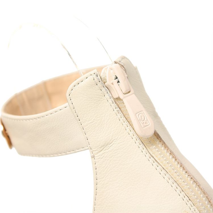 white ankle strap sandals flat