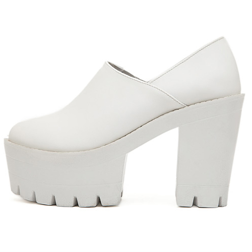 white leather pumps high heel