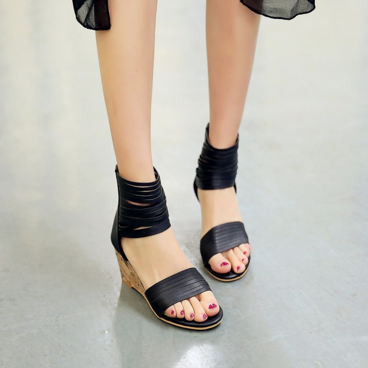 wedge wrap sandals