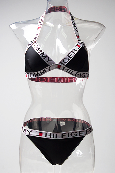 Sexy Halter Neck Patchwork Black Two-piece Swimwear_Bikinis_Swimwear ...