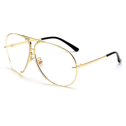 Stylish SeeThrough Metal Sunglasses_Sunglasses_Accessories
