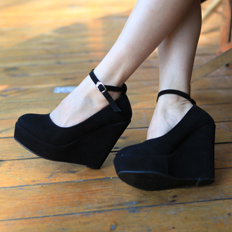 bandage Waterproof increased fashion shoes XD-ZQ801 black_Pumps_Shoes ...